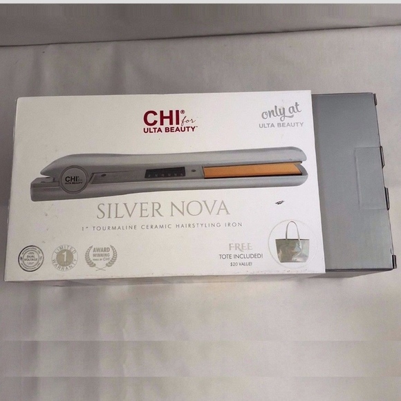 Chi Accessories - CHI Silver Nova 1'' Ceramic Tourmaline Flat Iron